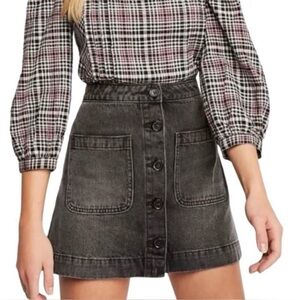 We The Free Black Mini Skirt